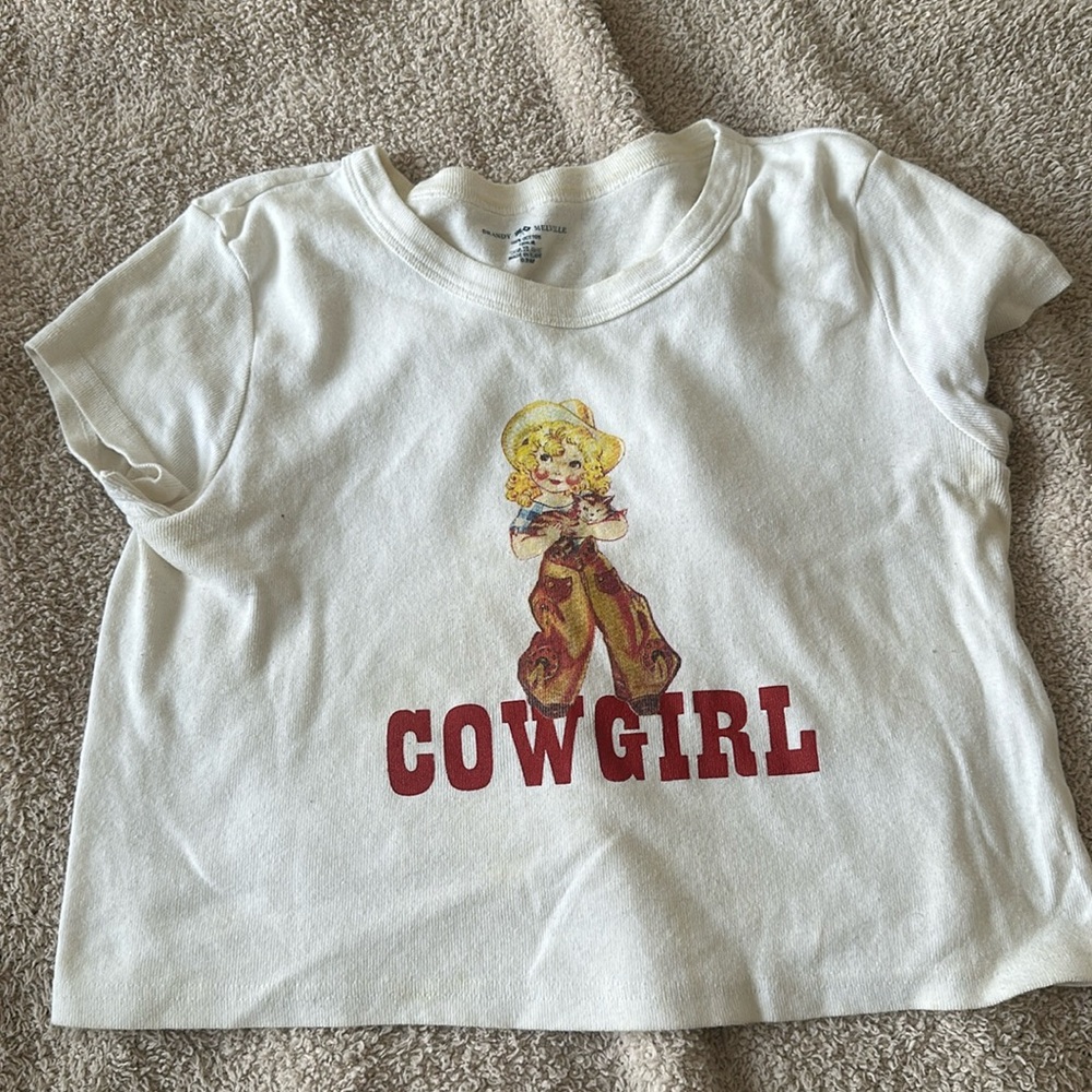 brandy cow girl tee